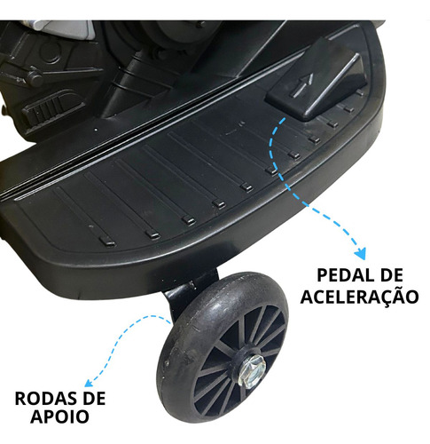 Mini Moto Elétrica Infantil Bateria 6v Bw044br Branca