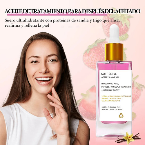 Aceite Para Después Del Afeitado Con Fresa Y Vainilla