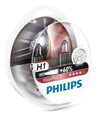 Oferta Bombillos  H1 Philips Visionplus 60% +luz Originales