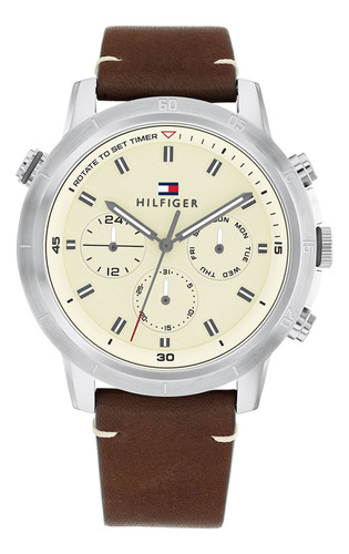 Reloj Para Hombre Tommy Hilfiger Troy 1792102 Marrón