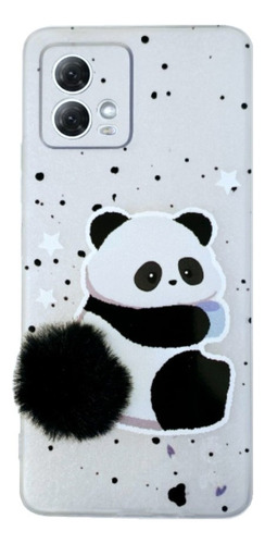 Funda Case Con Cubre Camara Oso Panda Para Motorola