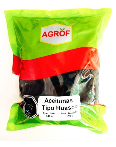 Aceitunas Negras De Huasco, 200 Grs Drenados, De Agrof S.a