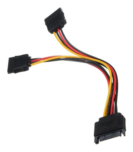 Cable Poder Adaptador Sata Macho A Dual Hembra 15 Pines