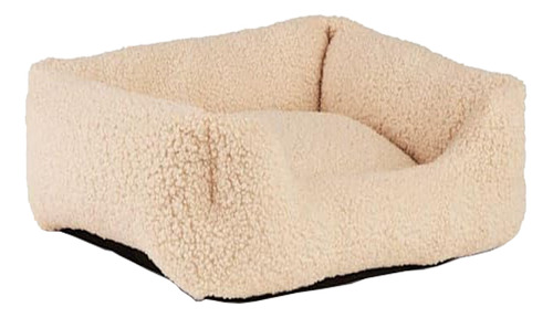 Cama Acolchada Para Gato Color Beige, Lavable A Máquina 