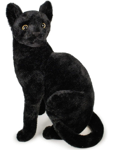 Gato De Peluche Realista Negro Viahart Bonne 33 Cm