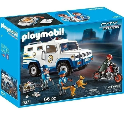Playmobil City Action 9371 Policia Camion Vehiculo Blindado 