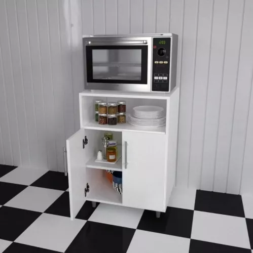 Mueble Para Microondas Organizador Horno Kit Cocina Kromo-s