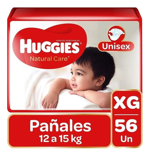 Huggies Pañal Natural Care Talla Xg X 56 Und