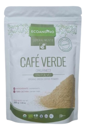 Cafe Verde Orgánico 100 % Natural Desintoxicante Natural 