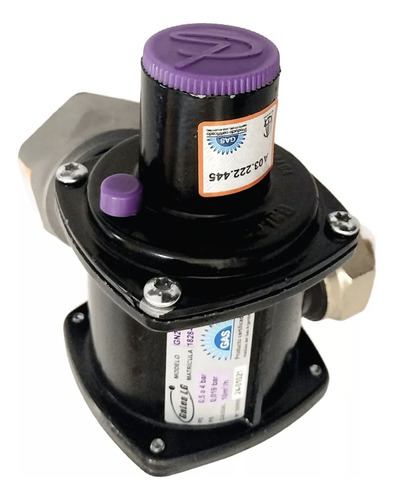 Regulador + Flexible Gas Natural 10 M3, Galea 2 Etapas