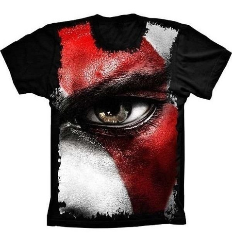 Camiseta Estilosa 3d Fullprint -  Game Gow Olho