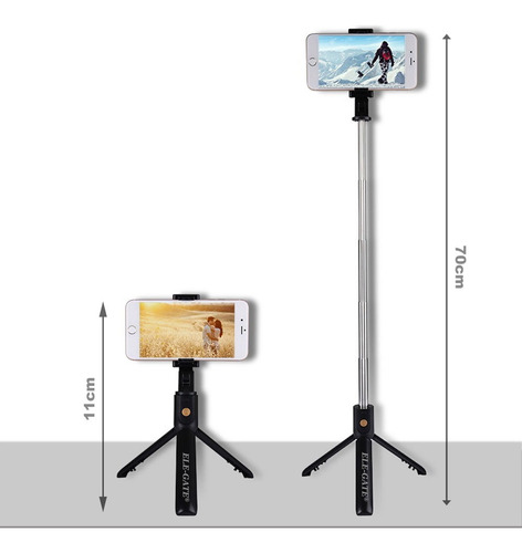 Baston Selfies Bluetooth Tripie Con Control Remoto Bluetooth