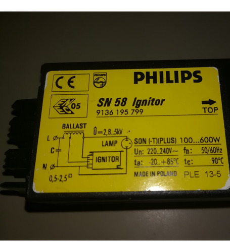 Ignitor Philips Sn 58   100-600w 240v