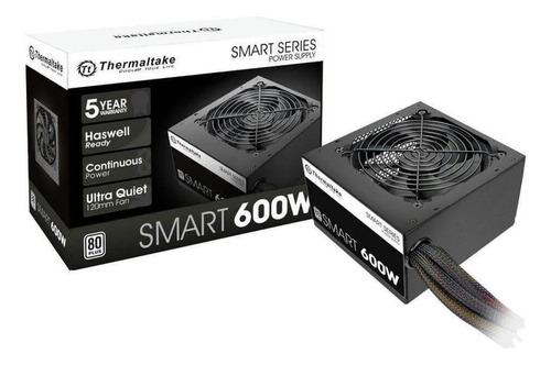 Fonte Tt 600w Smart Atx 2.3 A-pfv 80+ White Preto