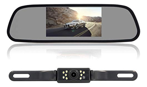 Weikailtd Backup Camera And Monitor Kit, 4.3  Car Vehicle Re