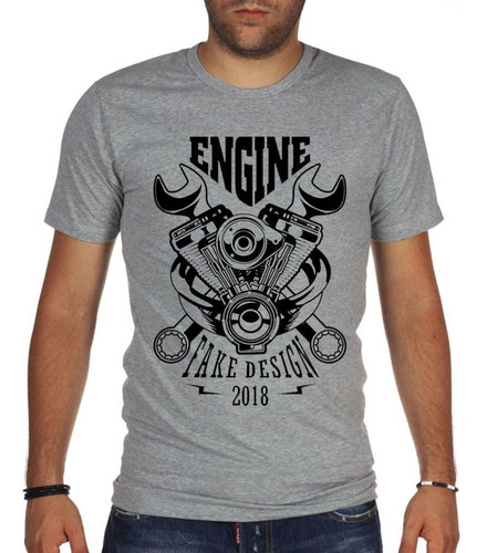 Remera De Hombre Engine Motor Old School