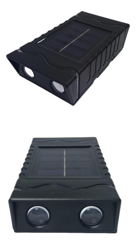 Kit 3 Mini Arandelas Retangulares Led Slim Solar Sobrepor