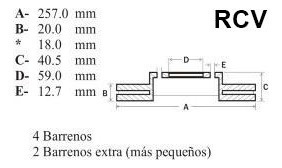 Disco Frenos  Para Fiat  Palio Hb 2008