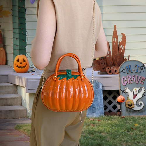 Bolso Bandolera Con Forma De Calabaza Para Mujer Halloween