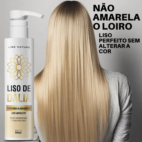 Máscara Com Shampoo Karseell Mais Progressiva Liso De Dália