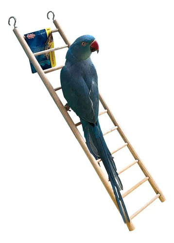 Escalera Para Aves De Madera Con Colgantes 38cm