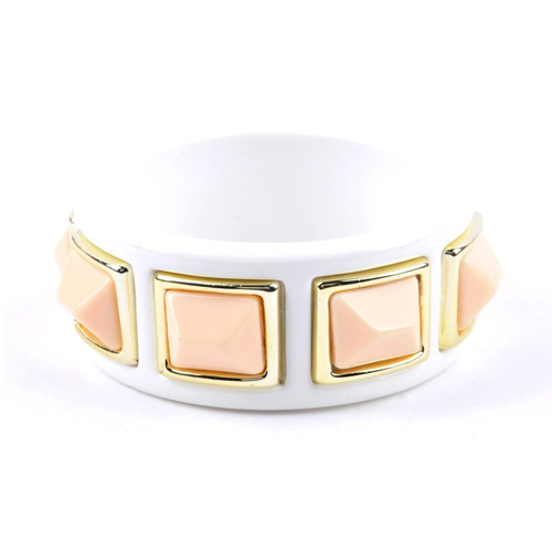 Bracelete Quartzo Rosa E Dourado