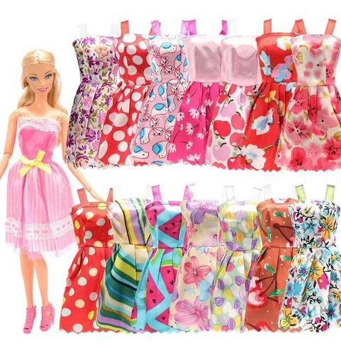 Compra online de Roupas de boneca para boneca barbie, lote de