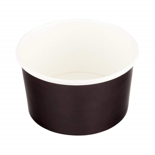 Set 200 Vaso De Papel Para Postre Nieve 3oz Negro Restaura