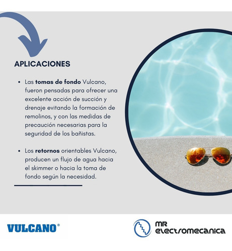 Imagen 4 de 10 de Kit Vulcano Pileta Hormigón: Skimmer 38 Cm. + Accesorios