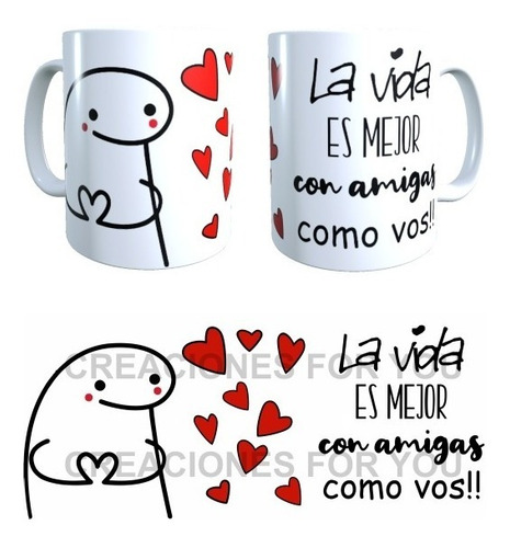 Tazas Dia Del Amigo Amiga Ceramica Importada Personalizadas