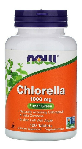 Now Foods Kelp Clorela 1000 Mg 120tabs Sin sabor