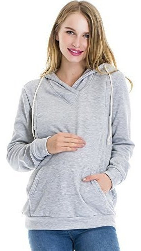 Smallshow Sudadera De Maternidad De Lana Para Mujer Sudadera