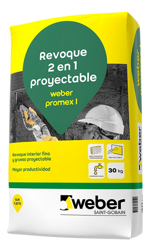 Weber Promex I Revoque Proyectable 2 En 1 X 30kg Ventaxmayor