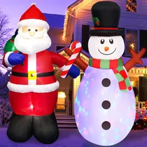 Comprar Muñeco Navideño Inflable De Jardín Con Luces Led, 1,5 Metros