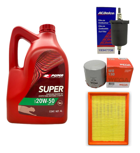 Kit 3 Filtros Chevrolet Meriva Corsa 2 + Aceite Puma 20w50