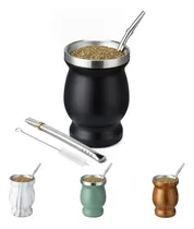 Comprar Taza Yerba Mate 8oz Acero Inoxidable Doble Pared + Accesorio
