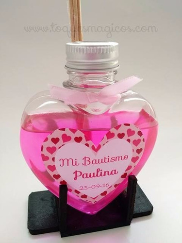 Souvenir Difusores Aromáticos Corazón Cumpleaños Bautismos