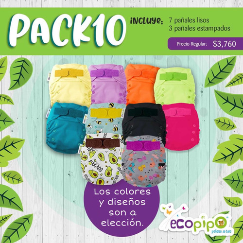 Pañales De Tela Ecopipo 10pack G3