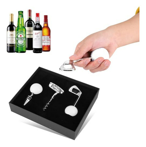 Juego Golf Abrebotellas Y Tapón Vino, Compatible Con Amantes