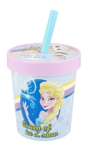 Vaso Pote Plastico De Helado Sorbete Frozen Elsa Olaf Disney