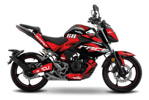 Kit De Gráficos Para Moto 250z Mod. Race 68 Rjo