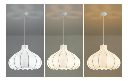 Lámpara De Techo Con Pantalla De Seda Estilo Luces Blancas