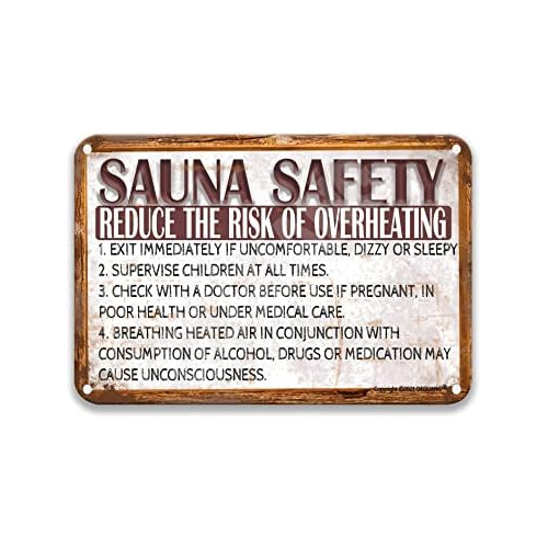 Señal De Advertencia  Seguridad Sauna, Reduzca   De So...