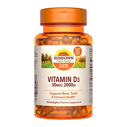 Vitamina D3 2000 Ui Softgels, Soporta El Hueso, Los Npl4n