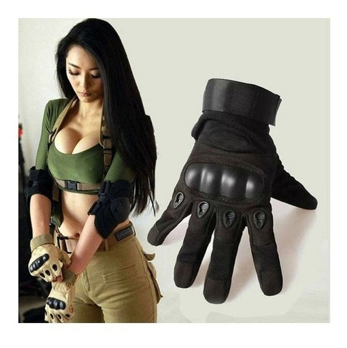 Imagen 10 de 10 de Guantes Mitones Tácticos Con Protector Nudillos Moto Gym