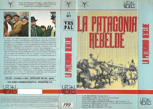 La Patagonia Rebelde Vhs Luis Brandoni Federico Luppi 1974