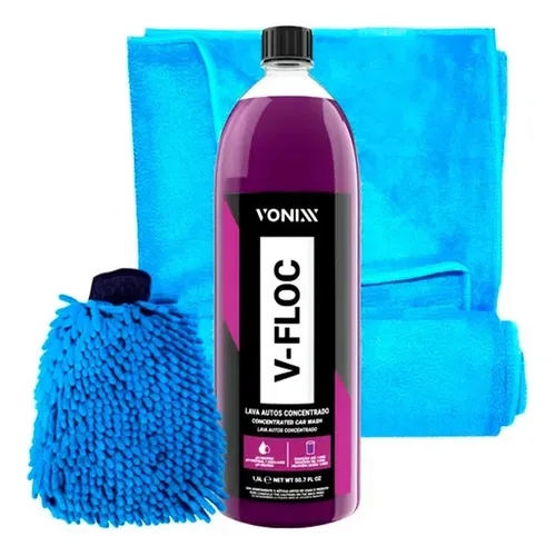 Shampoo Automotivo Neutro Vonixx V Floc 15l Com Luva Microfibra