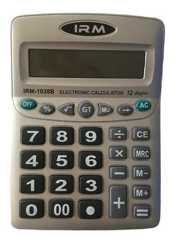 Calculadora 12 Dígitos Números Grandes Irm-1038b En Caja