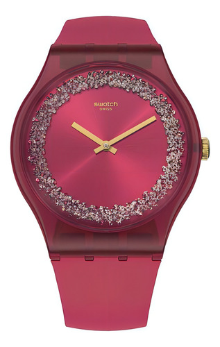 Reloj Swatch Mujer Ruby Rings Suop111 Silicona Sumergible