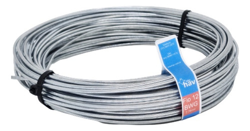 Arame Galvanizado Grosso Nº 12 Bwg Fio 2,76mm 1kg - 18m Cor Prateado